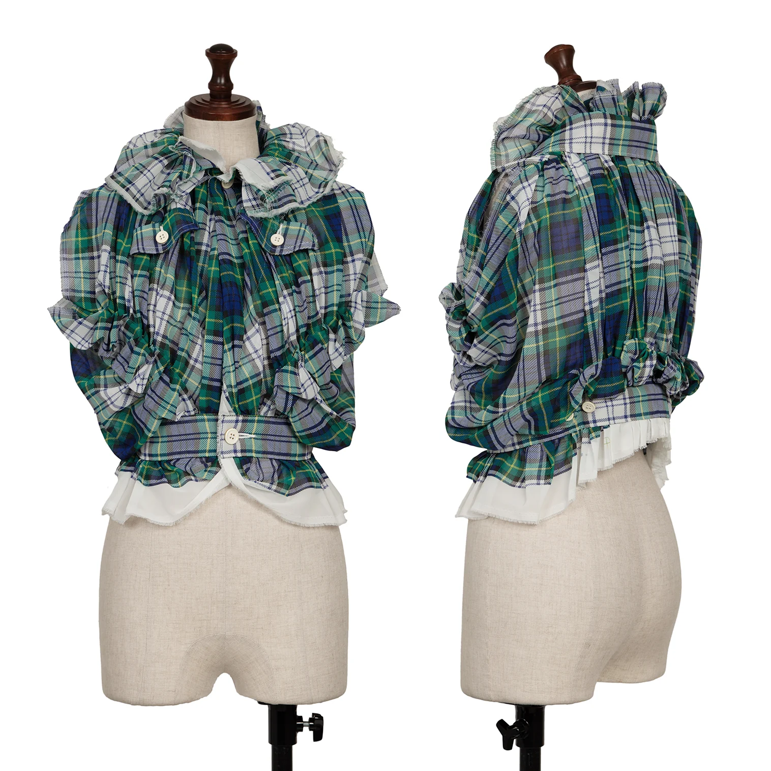 コムデギャルソンCOMME des GARCONS フリルチェックギャザー