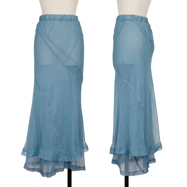 COMME des GARCONS Switching Layered See-through Skirt Sky blue S K-136469_001