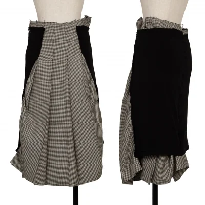 COMME des GARCONS Pasting Puppytooth Pleated Skirt