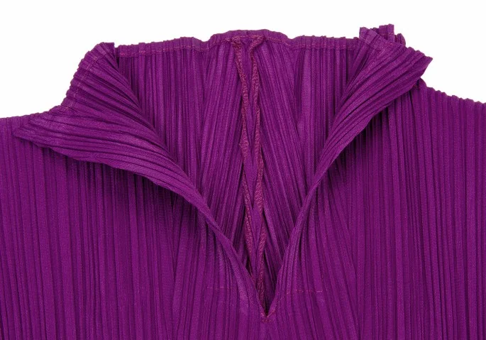 プリーツプリーズPLEATS PLEASE 襟付きスキッパー パープル3