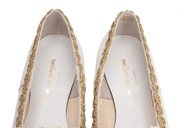 COMME des GARCONS Bijou Decoration Canvas Shoes K-136479_011