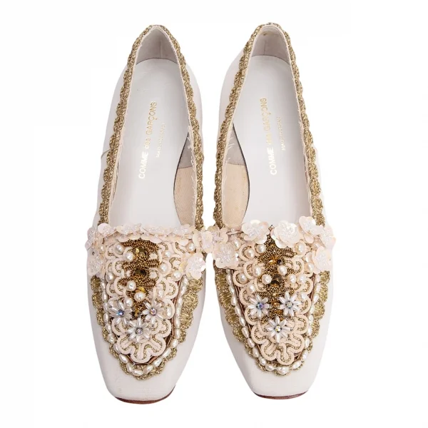 COMME des GARCONS Bijou Decoration Canvas Shoes K-136479_002