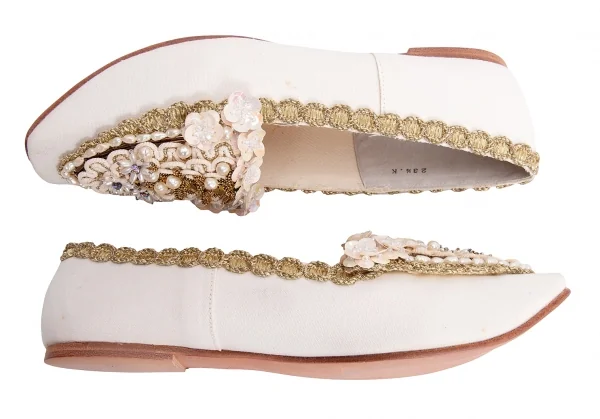 COMME des GARCONS Bijou Decoration Canvas Shoes K-136479_003