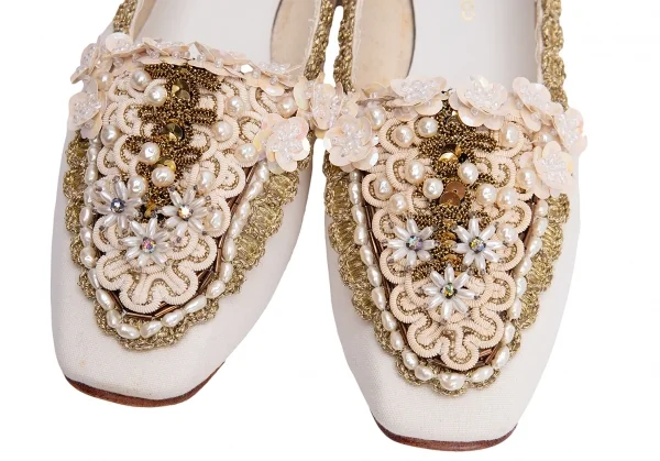 COMME des GARCONS Bijou Decoration Canvas Shoes K-136479_006