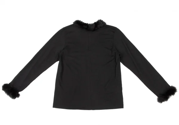 COMME des GARCONS NOIR Wool Back Zip Faux Fur T Shirt K-136491_008