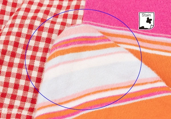 COMME des GARCONS Stripe Check Switching Asymmetry T Shirt K-136499_012