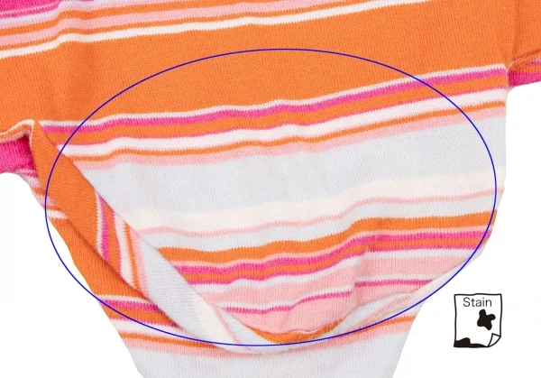 COMME des GARCONS Stripe Check Switching Asymmetry T Shirt K-136499_014