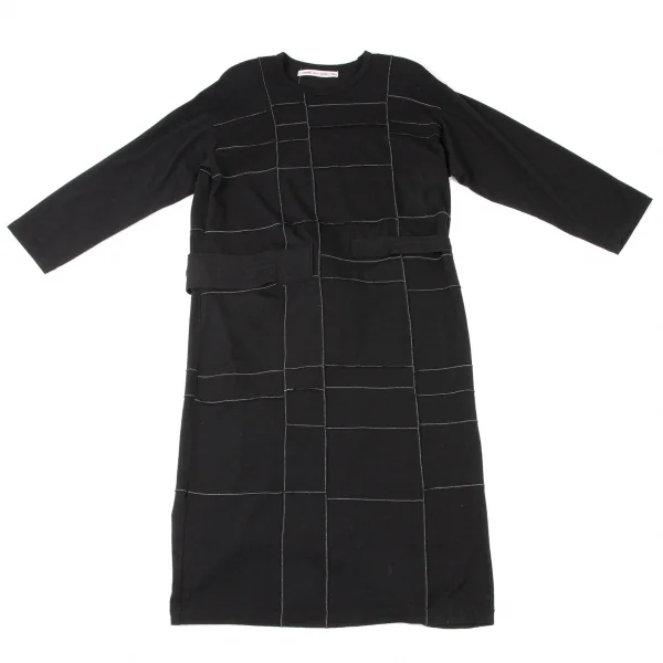 COMME des GARCONS Washed Block Stitch String Knit Dress K-136500_002