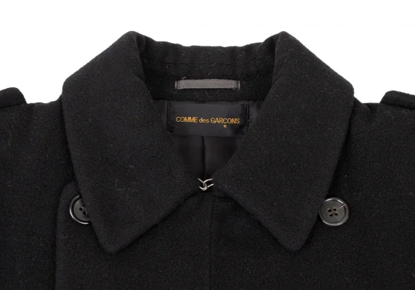 COMME des GARCONS Wool Blend Back Belt Double Coat K-136501_005