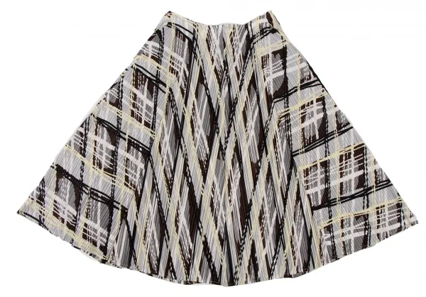 PLEATS PLEASE Graphic Printed Pleats Flare Skirt K-136517_002
