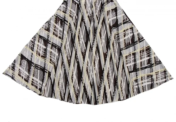 PLEATS PLEASE Graphic Printed Pleats Flare Skirt K-136517_004