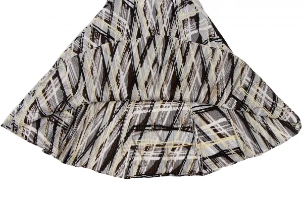 PLEATS PLEASE Graphic Printed Pleats Flare Skirt K-136517_006