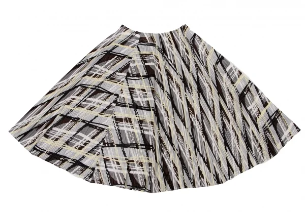 PLEATS PLEASE Graphic Printed Pleats Flare Skirt K-136517_007