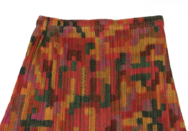 PLEATS PLEASE 8BIT GAME CLEAR Printed Cutting Flare Skirt K-136519_003