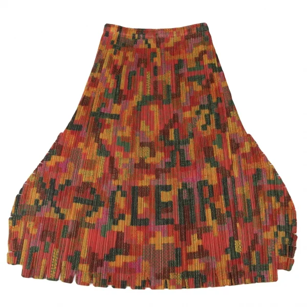 PLEATS PLEASE 8BIT GAME CLEAR Printed Cutting Flare Skirt K-136519_009