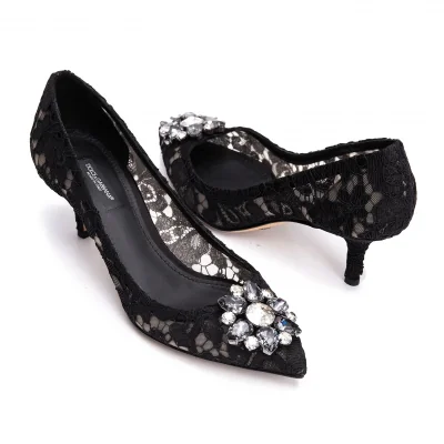 DOLCE & GABBANA Bijou Decoration Lace Pumps