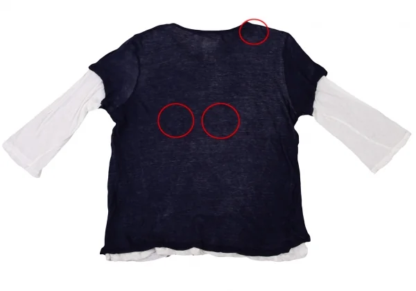 Y's  Cotton Layered V-neck T Shirt K-136522_012