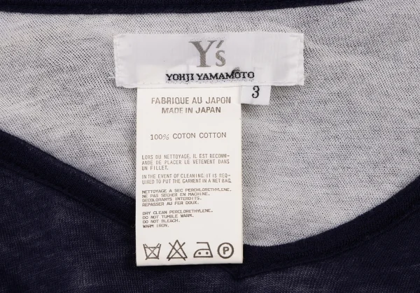 Y's  Cotton Layered V-neck T Shirt K-136522_017