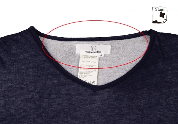 Y's  Cotton Layered V-neck T Shirt K-136522_003