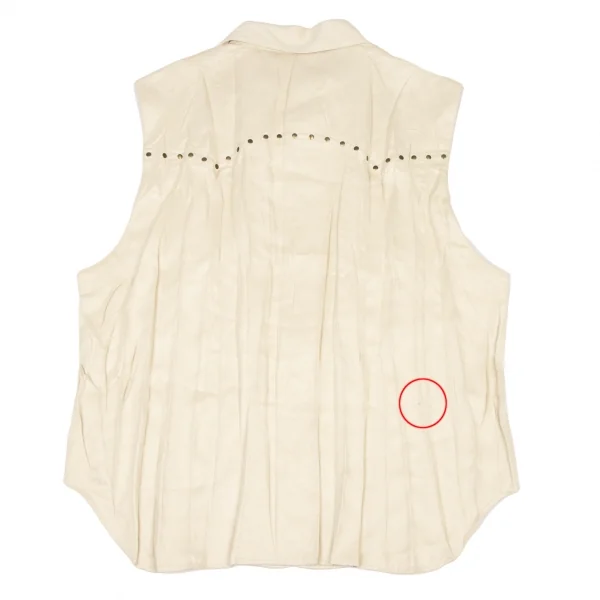 ISSEY MIYAKE Pleats Studded Velor Zip Vest K-136541_013