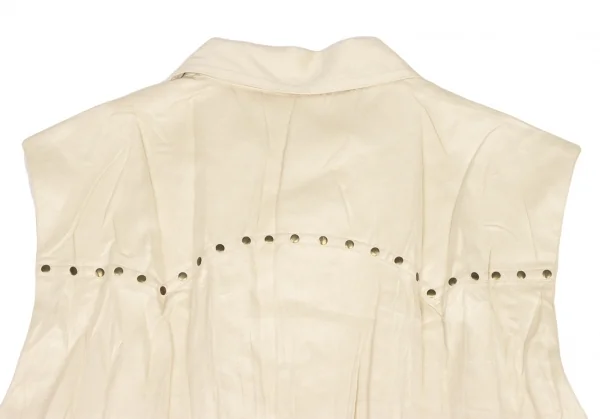 ISSEY MIYAKE Pleats Studded Velor Zip Vest K-136541_015