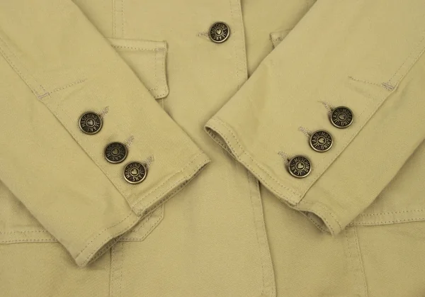 MOSCHINO JEANS Cotton Switching Logo Button Jacket K-136544_011
