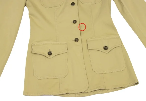 MOSCHINO JEANS Cotton Switching Logo Button Jacket K-136544_013