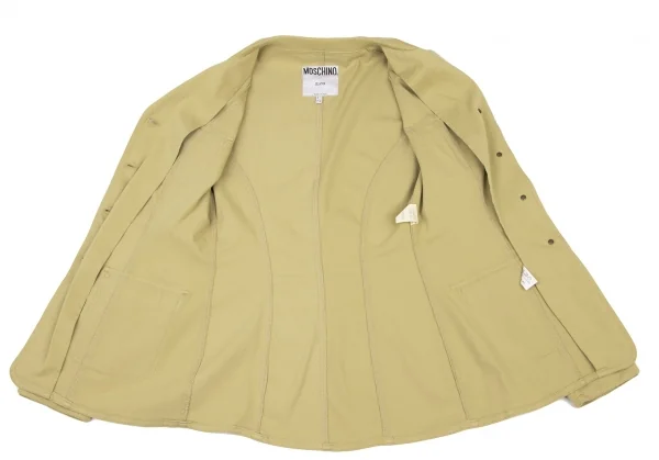 MOSCHINO JEANS Cotton Switching Logo Button Jacket K-136544_016