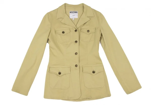 MOSCHINO JEANS Cotton Switching Logo Button Jacket K-136544_002