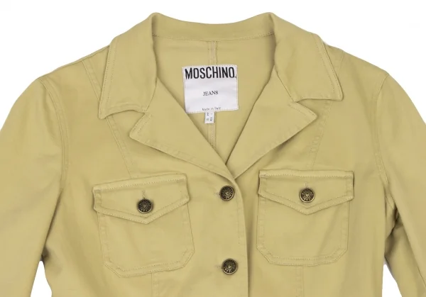 MOSCHINO JEANS Cotton Switching Logo Button Jacket K-136544_003
