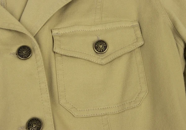 MOSCHINO JEANS Cotton Switching Logo Button Jacket K-136544_008