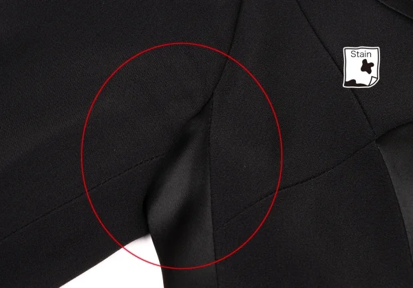 クリスチャンラクロワバザールCHRISTIAN LACROIX BAZAR アセテートレーヨン異素材切替ジップジャケット 黒38 K-136559_005