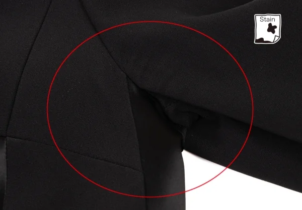 クリスチャンラクロワバザールCHRISTIAN LACROIX BAZAR アセテートレーヨン異素材切替ジップジャケット 黒38 K-136559_006