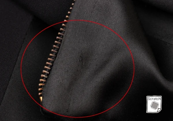 クリスチャンラクロワバザールCHRISTIAN LACROIX BAZAR アセテートレーヨン異素材切替ジップジャケット 黒38 K-136559_011