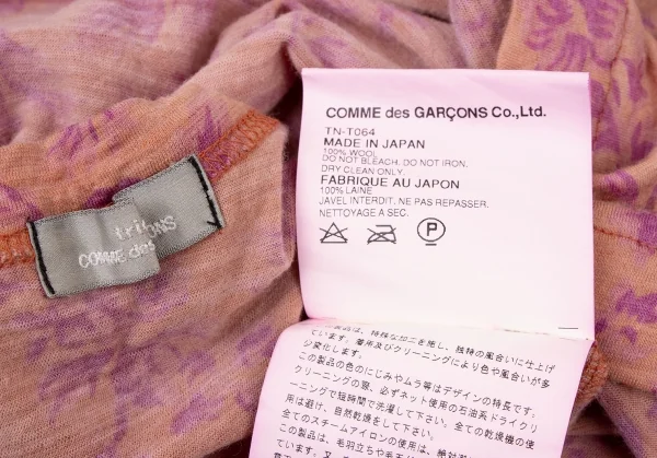 tricot COMME des GARCONS Dyed Floral Print T Shirt K-136564_016