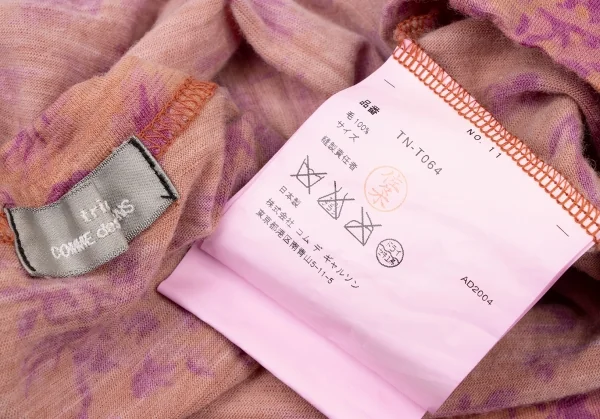 tricot COMME des GARCONS Dyed Floral Print T Shirt K-136564_017