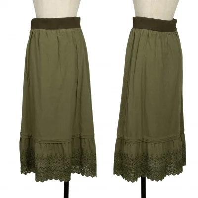tricot COMME des GARCONS Cotton Lace Pin Tuck Skirt