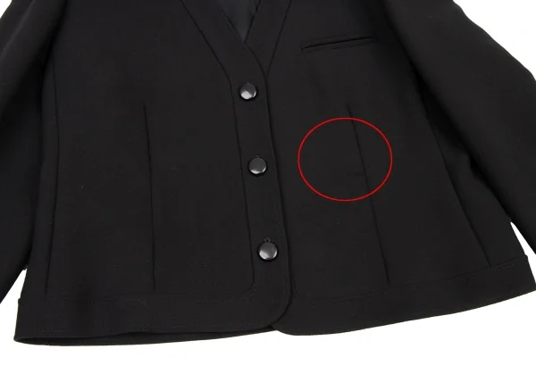 GIVENCHY Taping No Collar Wool Jacket K-136581_011