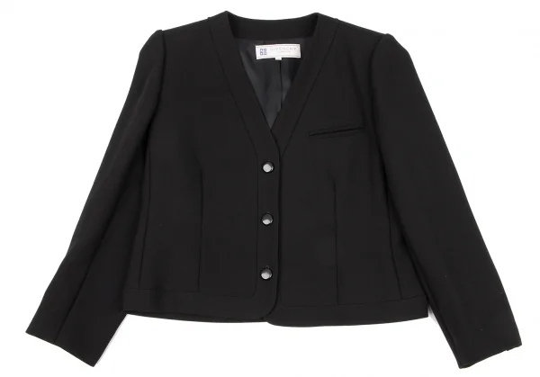 GIVENCHY Taping No Collar Wool Jacket & Hem Tuck Skirt K-136583_003