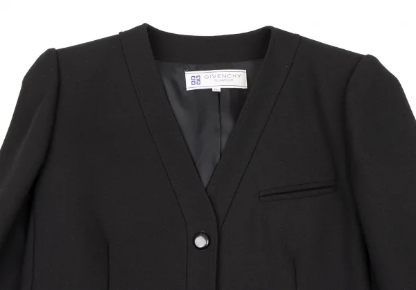 GIVENCHY Taping No Collar Wool Jacket & Hem Tuck Skirt K-136583_004