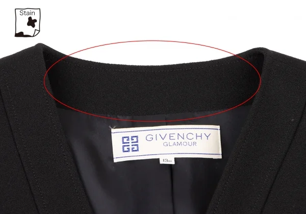 GIVENCHY Taping No Collar Wool Jacket & Hem Tuck Skirt K-136583_005