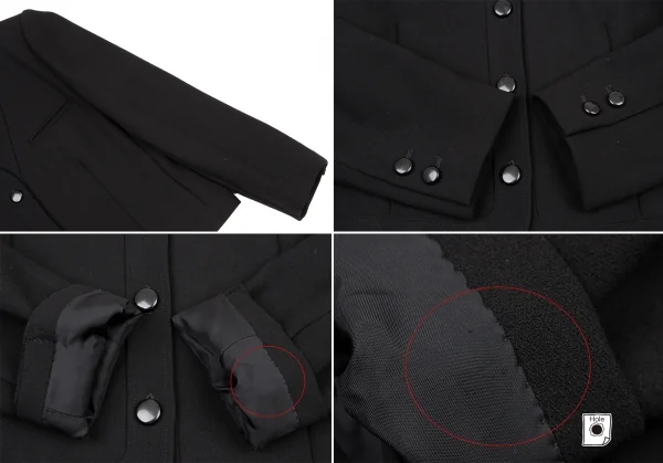 GIVENCHY Taping No Collar Wool Jacket & Hem Tuck Skirt K-136583_008