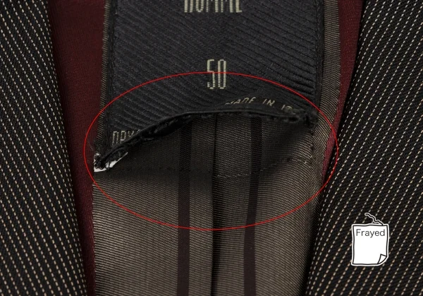 ジャンポールゴルチエ オムJean Paul GAULTIER HOMME ピンストライプダブルジャケット 黒茶50 K-136594_004