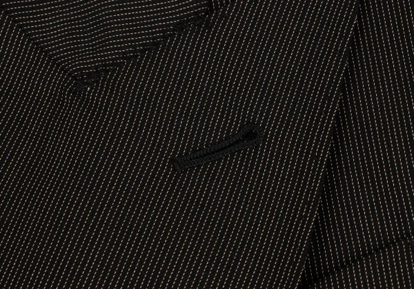 ジャンポールゴルチエ オムJean Paul GAULTIER HOMME ピンストライプダブルジャケット 黒茶50 K-136594_005