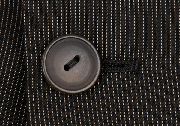 ジャンポールゴルチエ オムJean Paul GAULTIER HOMME ピンストライプダブルジャケット 黒茶50 K-136594_007