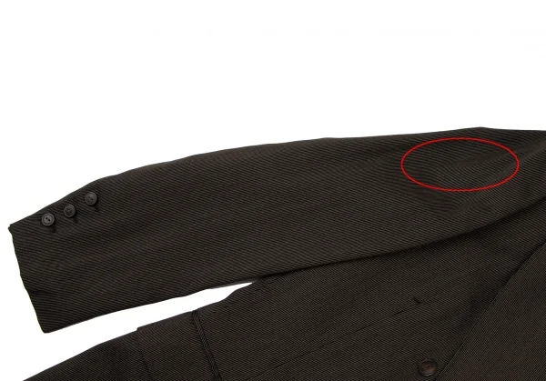 ジャンポールゴルチエ オムJean Paul GAULTIER HOMME ピンストライプダブルジャケット 黒茶50 K-136594_008