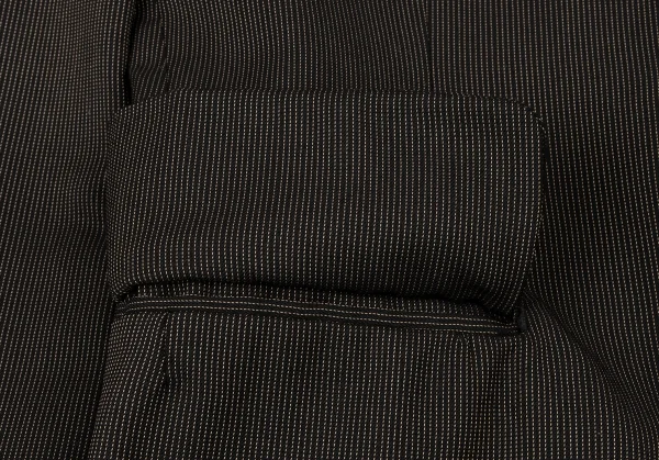 ジャンポールゴルチエ オムJean Paul GAULTIER HOMME ピンストライプダブルジャケット 黒茶50 K-136594_012