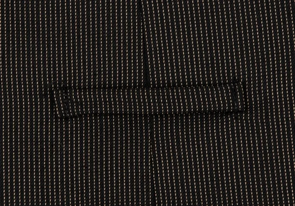 ジャンポールゴルチエ オムJean Paul GAULTIER HOMME ピンストライプダブルジャケット 黒茶50 K-136594_017