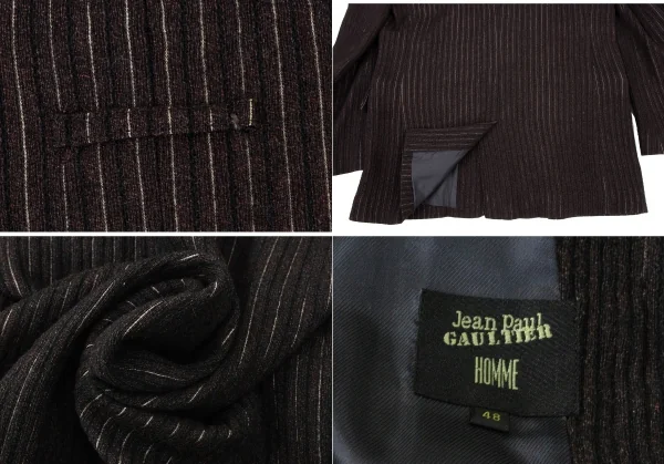 Jean-Paul GAULTIER HOMME Wool Rayon Stripe Jacket K-136595_020