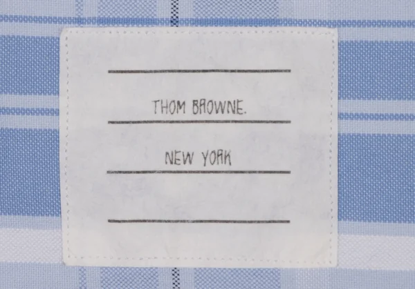 トムブラウンTHOM BROWNE チェックノースリーブシャツワンピース 水色白他1 K-136610_011